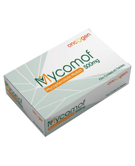 Mycomof (Mycophenolate Mofetil) 500mg film coated tablets